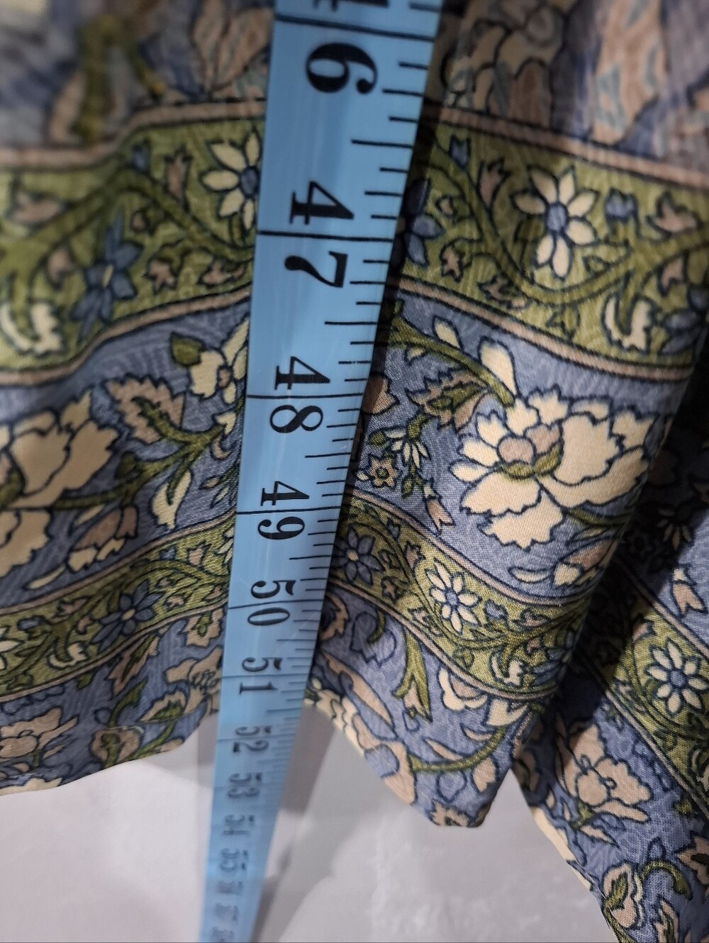 Boemo Lace-Up Tassel Maxi Dress Floral Multi Print S Cottagecore Paisant Layered - Picture 9 of 13